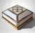 Metal Mid 20th Century Italian Brass and Frosted Opaline Glass Flush Mount Ceiling Light For Sale - Image 7 of 18