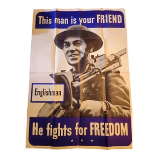 1942 Ww II Allied Propaganda Posters- Owi- Excellent, Englishman, Canadian For Sale