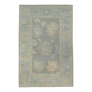 Turkish Oushak Rug 3'9" x 5'8" #17347 For Sale