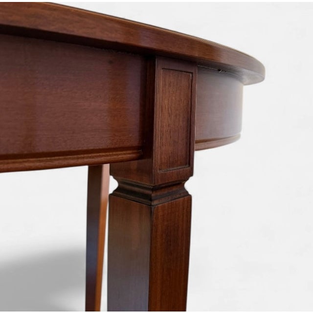 Wood Mid-20th Century Hepplewhite Mahogany Dining Table with Extension, Denmark For Sale - Image 7 of 17