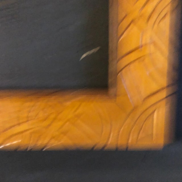 2010s Contemporary Artisan Carved Wood Picture Frame 12 X 16.75 For Sale - Image 5 of 7