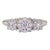 Early 21st Century 0.85 CTW Three Diamond 18K White Gold Ring Size 5 For Sale