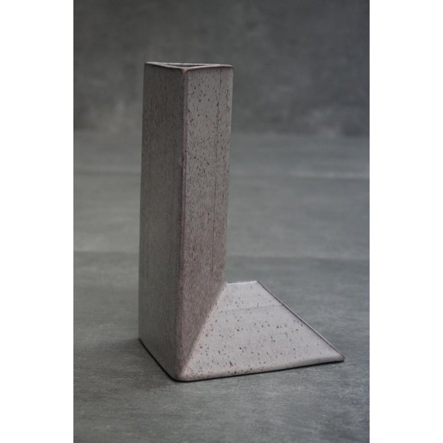 Gray Brutalist Sculptural Ceramic Vase by Alessio Tasca for Nove Di Bassano, 1970s For Sale - Image 8 of 8