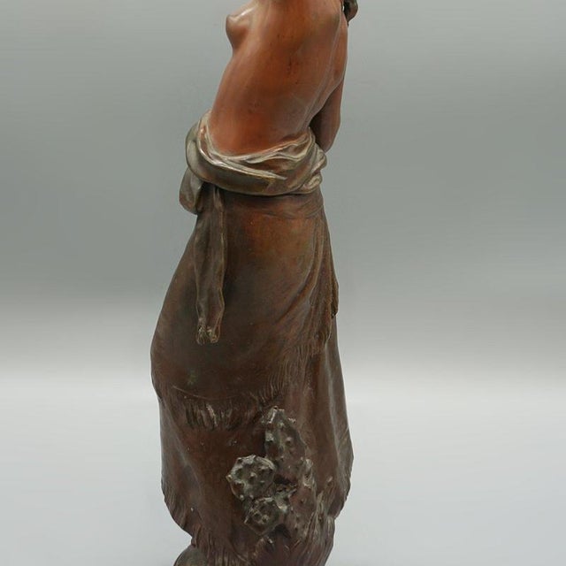 Auguste Moreau, Lady with Branch, Late 19th Century, Bronze For Sale - Image 8 of 15
