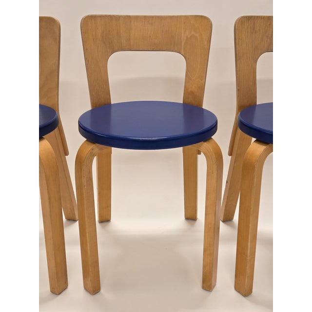 Artek Model Chairs 65 by Alvar Aalto for Artek, Finland, 1960s, Set of 4 For Sale - Image 4 of 18