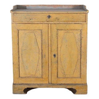 Swedish Gustavian Period Buffet in Original Yellow Paint, Late 18th Century For Sale