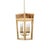 2020s Matthew Izzo Home Ren Gold Metal Hexagon Lantern Style Pendant Light With Inset Burlwood For Sale - Image 5 of 7