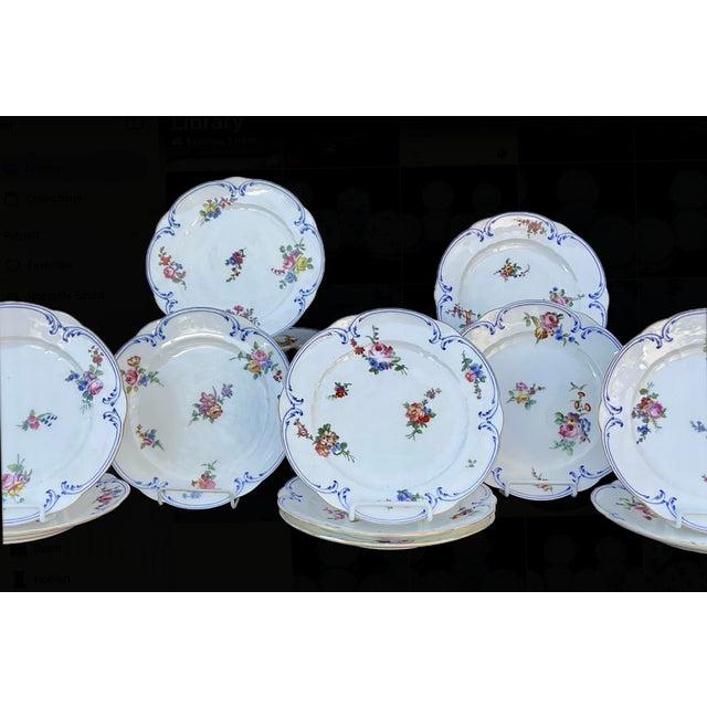 Sèvres Porcelain Dinner Plates, Set of Fourteen For Sale - Image 15 of 15
