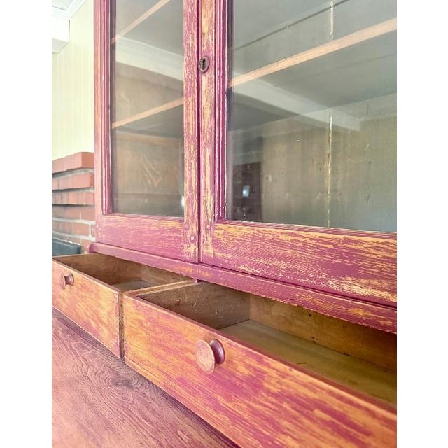 Early 1900s Primitive Cupboard – Restored & Hand-Painted in Mineral Finish For Sale - Image 9 of 17