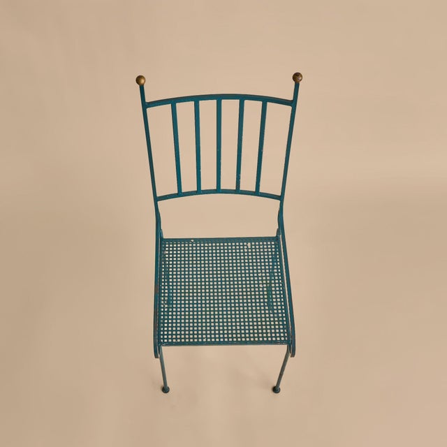 French Green Iron Armchair, 1960s - 3 Available For Sale In Chicago - Image 6 of 11