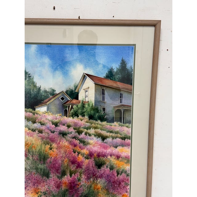 Melinda Cowdry Oregon House Watercolor, Circa 1990 For Sale - Image 4 of 11