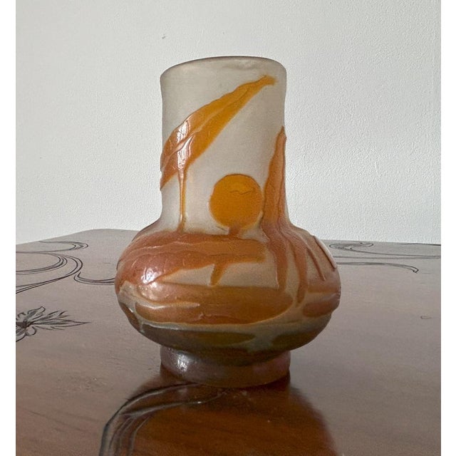 Small Glass Vase with Cameo Work by Emile Gallé, 1900s For Sale - Image 14 of 18