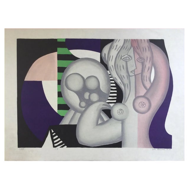 Yves Faucheur, Composition, 1974, Original Lithograph For Sale