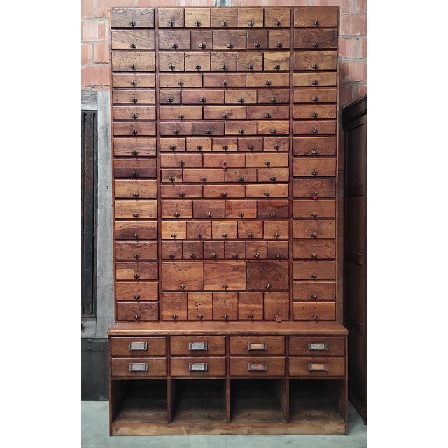 Large Wooden Apothecary Cabinet For Sale - Image 15 of 15