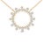 Contemporary 14K Yellow Gold Plated Sterling Silver 3/4 Cttw Diamond Starburst Pendant Necklace For Sale - Image 3 of 5