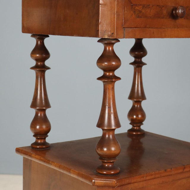 Antique Italian Louis Philippe Walnut Nightstand, 1800s For Sale - Image 5 of 10