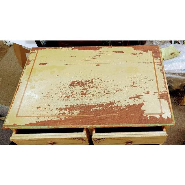 Antique Wash Rustic Dresser Hand Painted Light Green For Sale In Los Angeles - Image 6 of 13