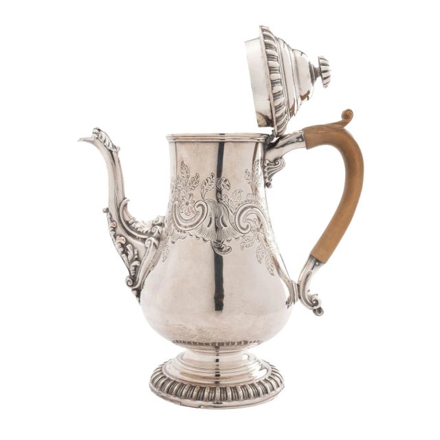 English Georgian Pyriform Sheffield Coffee Pot, C. 1750 For Sale - Image 9 of 13