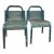 Vintage 1970s Mid-Century Modern Children's Green Metal Garden Chairs - Set of 2 For Sale