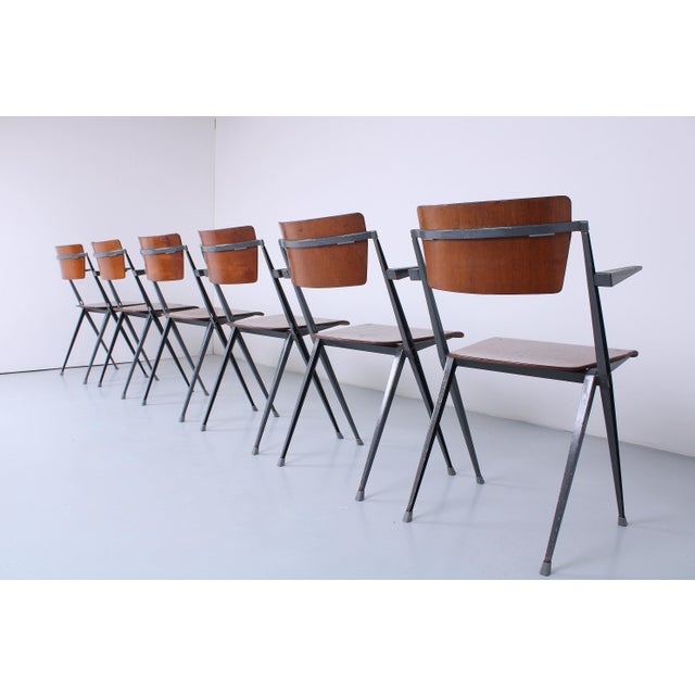 Pyramid Chairs by Wim Rietveld for Ahrend De Cirkel, 1960s, Set of 6 For Sale - Image 17 of 18