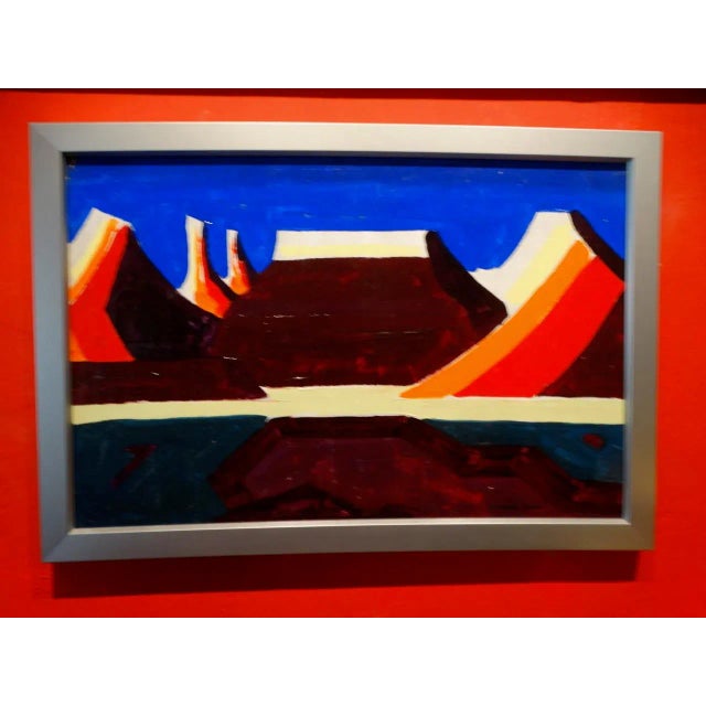 Conrad Buff's magisterial desert landscape, simplified, elementalized, essentialized. Oil on board. Art is 16 x 24, and...