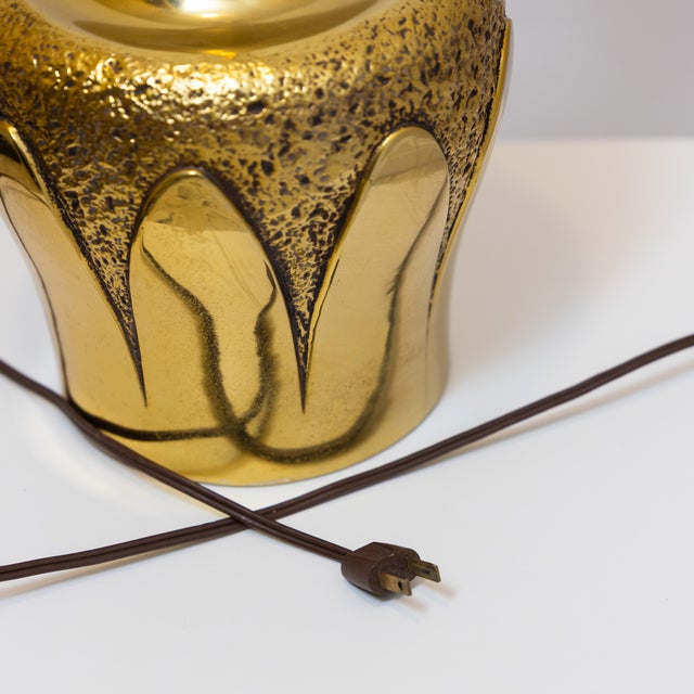 1960s Mid-Century Modern Laurel H-837 Brass "Brady Bunch" Table Lamp For Sale In Sacramento - Image 6 of 6