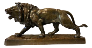 Louis Vidal, Large Lion Statue, 1872, Bronze