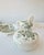 Vintage English Green Transferware Vanity Set by Crown Devon Fieldings, 1940s, Set of 3 For Sale - Image 11 of 15