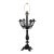 Mid 20th Century Black Lacquered Metal Candelabras Table Lamp With Four Branches For Sale
