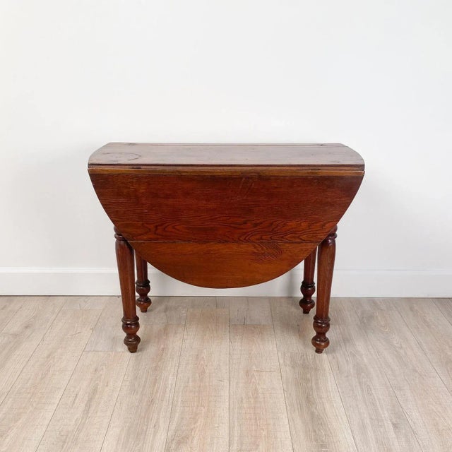 Wood Pine Dropleaf Table, u.s.a., 19th Century For Sale - Image 7 of 9