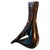 An abstract bird brown ceramic vase hand-crafted and painted by small producer Garofalo in Santo Stefano di Camastra,...