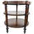Wood Vintage Regency Leather & Brass 3-Tier Round Center Table - Attributed to Maitland-Smith For Sale - Image 7 of 10