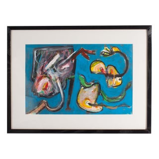 Abstract Mixed Media Painting by James L. Bruch For Sale