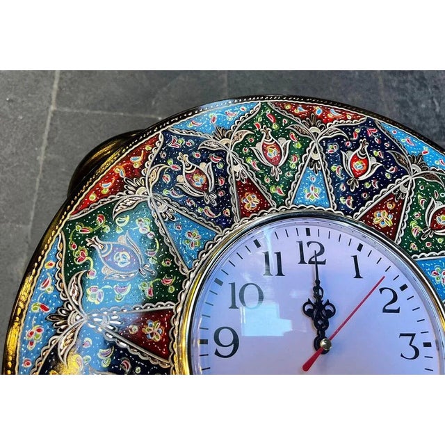 Metal Handmade Eye Catching Copper Wall Clock For Sale - Image 7 of 11