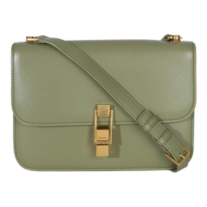 Light Green Smooth Calfskin Le Carre Satchel