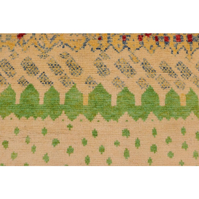 1990s Eclectic Balochi Blue/Red Wool Rug - 3'2''x4'11'' For Sale - Image 5 of 11