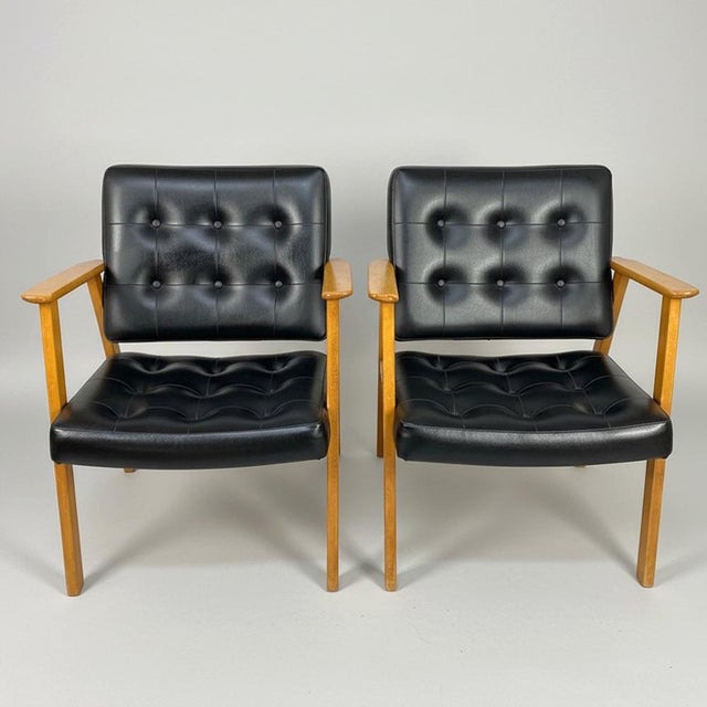Vintage Swedish Chairs in Beech, 1960s, Set of 2 For Sale - Image 3 of 5