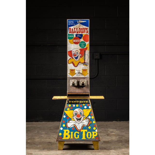 c. 1960s; Vend-Rite Manufacturing Co. - Chicago, IL Mid-century coin-operated balloon vending machine featuring colorful...