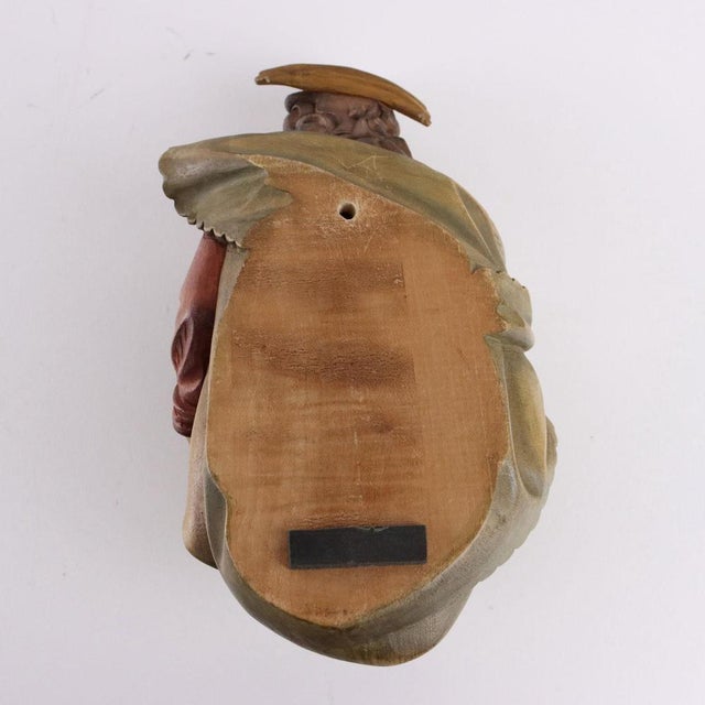 Wooden Stoup Figurine For Sale - Image 9 of 10