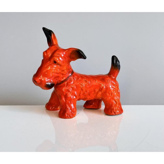Antique Art Deco Scotch Terrier Porcelain Figurine attributed to Ida Erdös-Meisinger for Friedrich Goldscheider Vienna, Austria, 1920s For Sale - Image 11 of 11