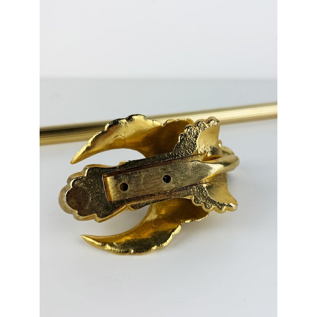 Hollywood Regency French Gold Tone Swan Bathroom Set, Bathroom Towel Ring, Towel Rail, and Wall Hook, 1970s, Set of 3 For Sale - Image 16 of 18