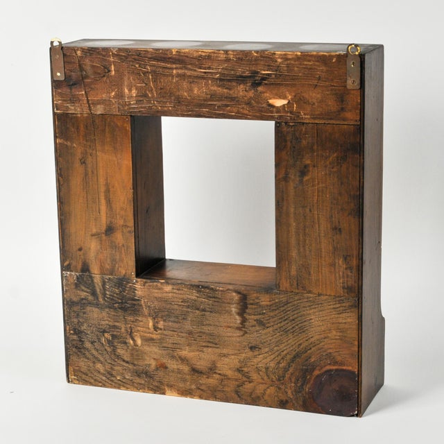 Antique Wall Hanging Apothecary Cabinet With 16 Small Drawers For Sale - Image 12 of 16