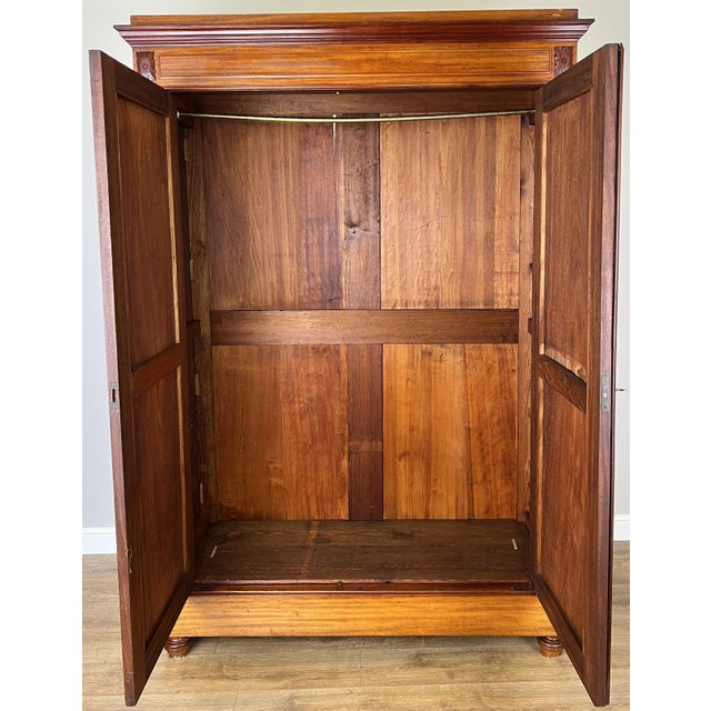 Antique French Carved Mahogany 2-Door Armoire For Sale - Image 18 of 18