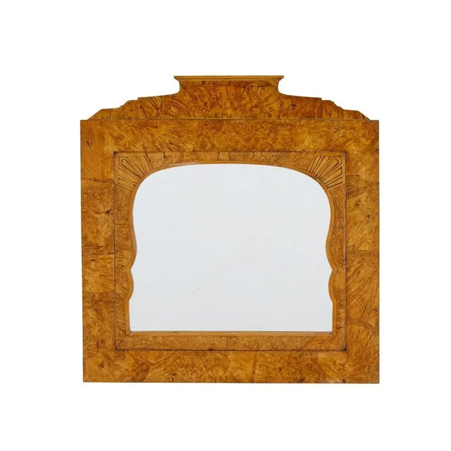19th Century Biedermeier Root Birch Mantle Mirror For Sale - Image 6 of 6