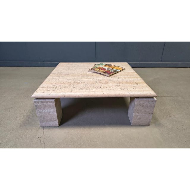 Vintage Italian Travertine Coffee Table, 1970s For Sale - Image 16 of 17