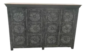 Modern Carved Flower Console