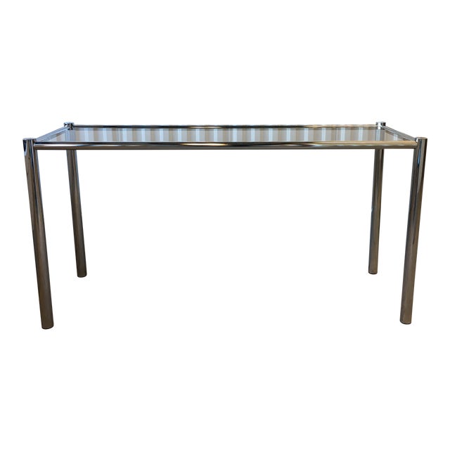 Chrome Mid Century Smoked Glass Console Table Chairish 1,306 glass sofa tables sale products are offered for sale by suppliers on alibaba.com, of which coffee tables accounts for 8%, furniture legs there are 505 suppliers who sells glass sofa tables sale on alibaba.com, mainly located in asia. chairish