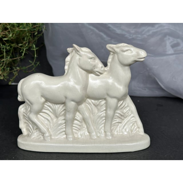 Art Deco German Ceramic Horse Figurine For Sale - Image 12 of 13