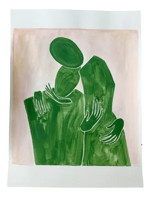 Waleria Matelska, Embraced XII, 2022, Acrylic on Paper