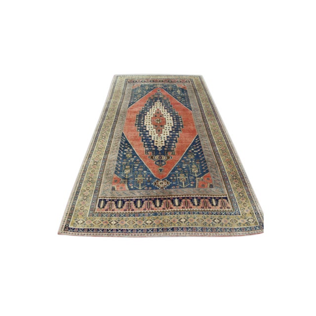 1960s Multicolor Handwoven Turkish Rug 5'6" X 10'10" For Sale - Image 9 of 10